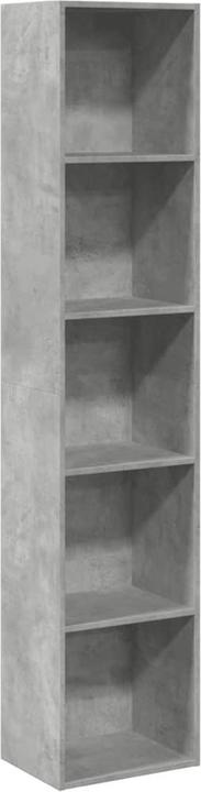 Actual product image VidaXL Bücherregal Standregal Büroregal Aktenregal Aufbewahrungsregal Betongrau (40 x 30 x 189 cm)