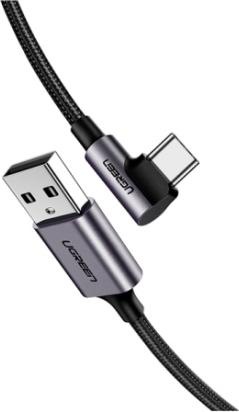 Actual product image Ugreen USB-C angled to USB-A 2.0 A data cable (2 m, USB 2.0)