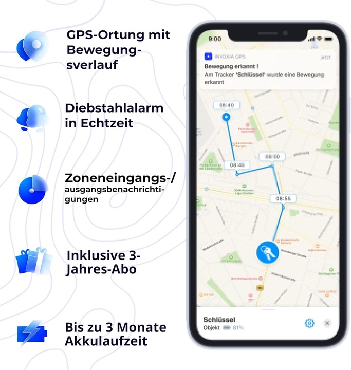Immagine prodotto Invoxia Localizzatore GPS Mini (iOS, Android)