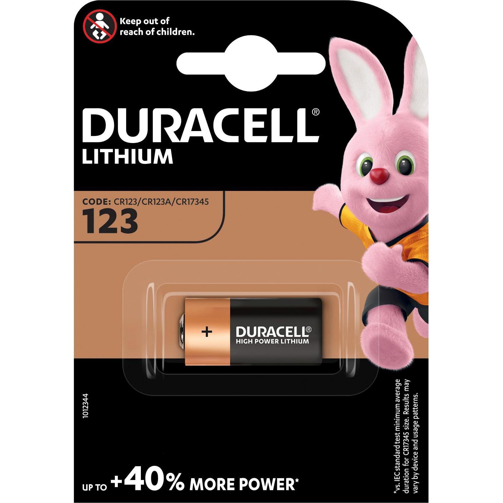 Duracell Ultra Foto (1 pz., CR123A / CR123 / 123 / CR17345, 1400 mAh), Batterie + pile
