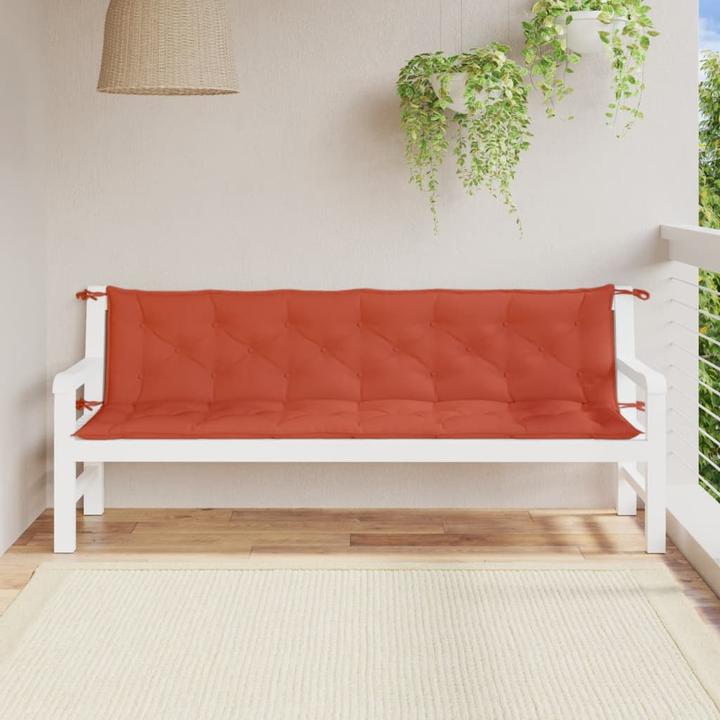 Actual product image VidaXL Garden bench cushions 2 pcs. fabric (200 x 50 x 7 cm)