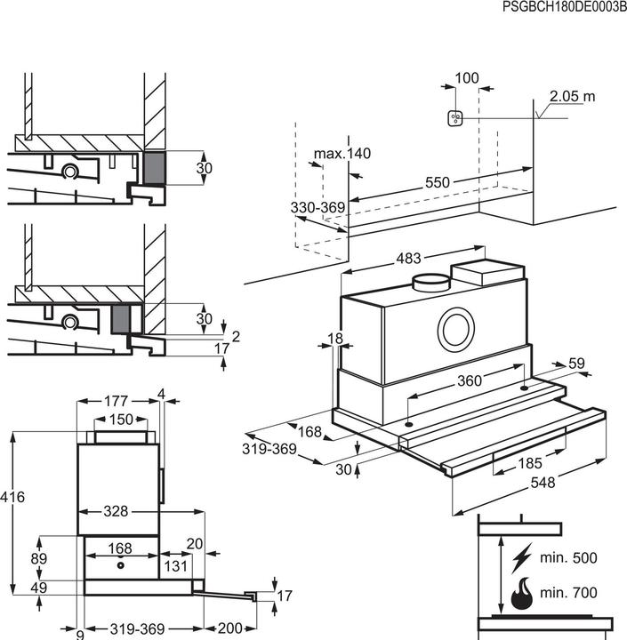 Actual product image Electrolux DASL5546SW (Substructure hood)