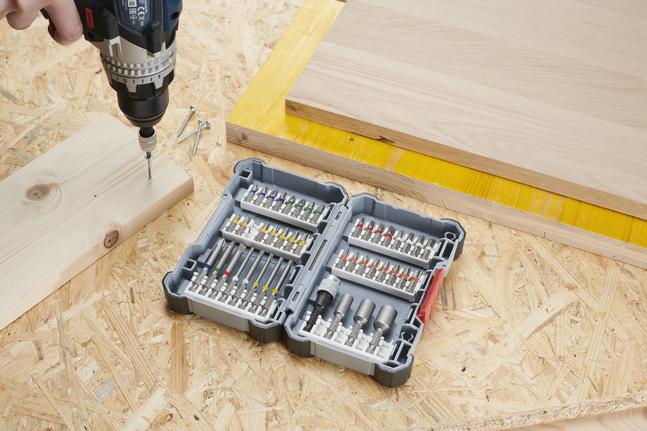 Produktbild Bosch Professional Zubehör Schrauberbit-Set (Innensechsrund TX, Kreuz Phillips PH, Kreuz Pozidriv PZ, Sechskant (hexagonal), Schraubschlitz)