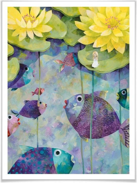 Image du produit Trenddeko Blanz - Nénuphars jaunes (60 x 80 cm)