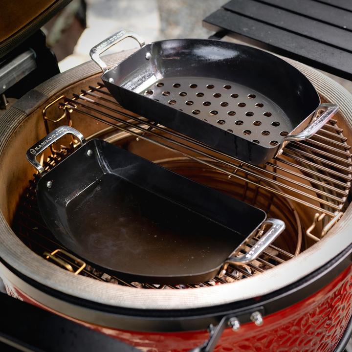 Produktbild Kamado Joe Joe Karbon Steel Half Moon Pan set bak-/braadpan (Bräter + Schmortopf, Carbonstahl)