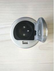 Produktbild Kerkmann Move 1-fach Tischsteckdose 190,0 cm silber mit USB-Buchse (1x, 1.90 m)