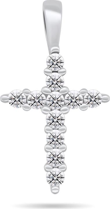 Produktbild Brilio Silver - Sparkling silver pendant with zircons Cross PT68W