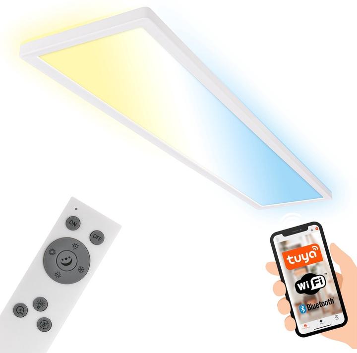Briloner TAVA B smart WiFi +Bluetooth ultra flat CCT LED Panel (4800 lm)