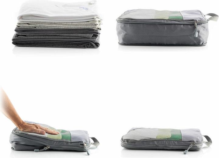 Immagine prodotto InnovaGoods Borse organizer per bagagli con funzione di compressione Compakube 4 pezzi (Sistema d'imballaggio)