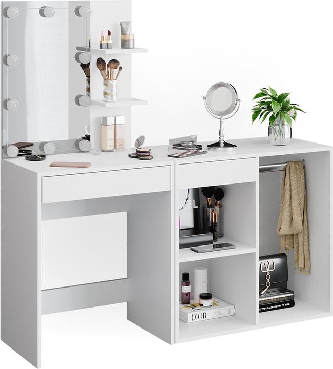 Produktbild Vicco Isabelle mit LED Beleuchtung und Schrank (140 x 40 x 140 cm)