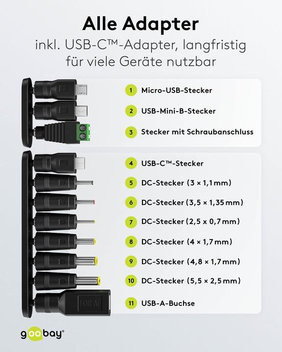 Produktbild Goobay Universal-Netzteil