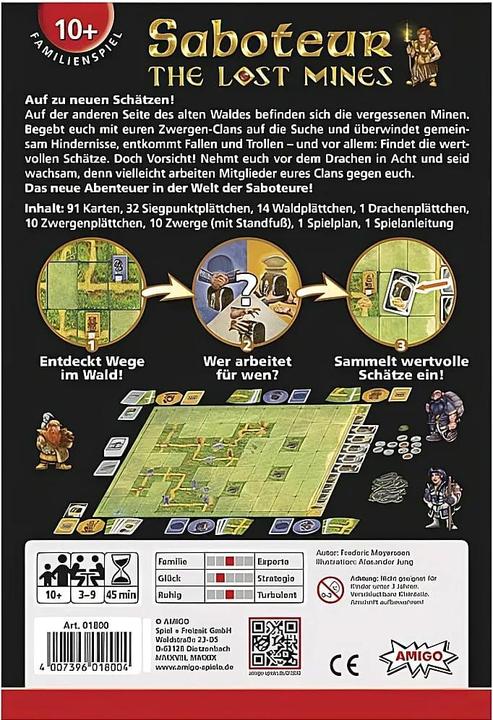 Productafbeelding Amigo Saboteur De verloren mijnen (Duits, 3 - 9 Spelers)