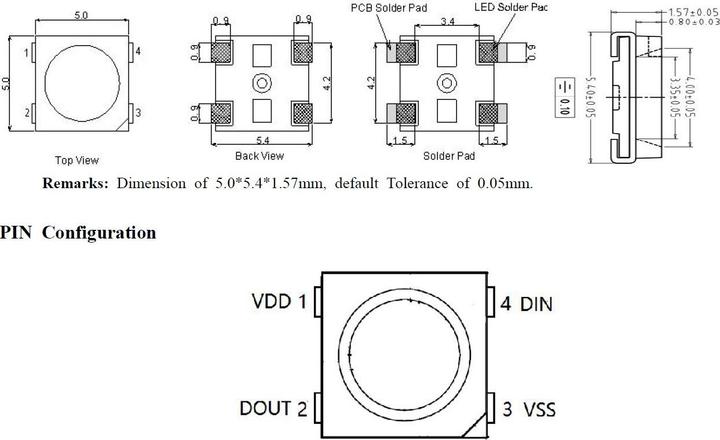 Produktbild Play-Zone NeoPixel Digital RGB LED Strip 144 LED 1M Weiss PCB