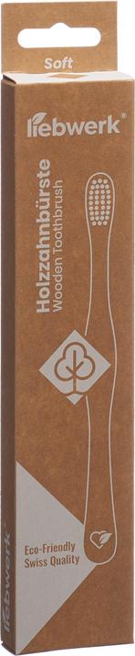 Actual product image Liebwerk Wooden toothbrush Soft Leaf (Soft, 1 x)