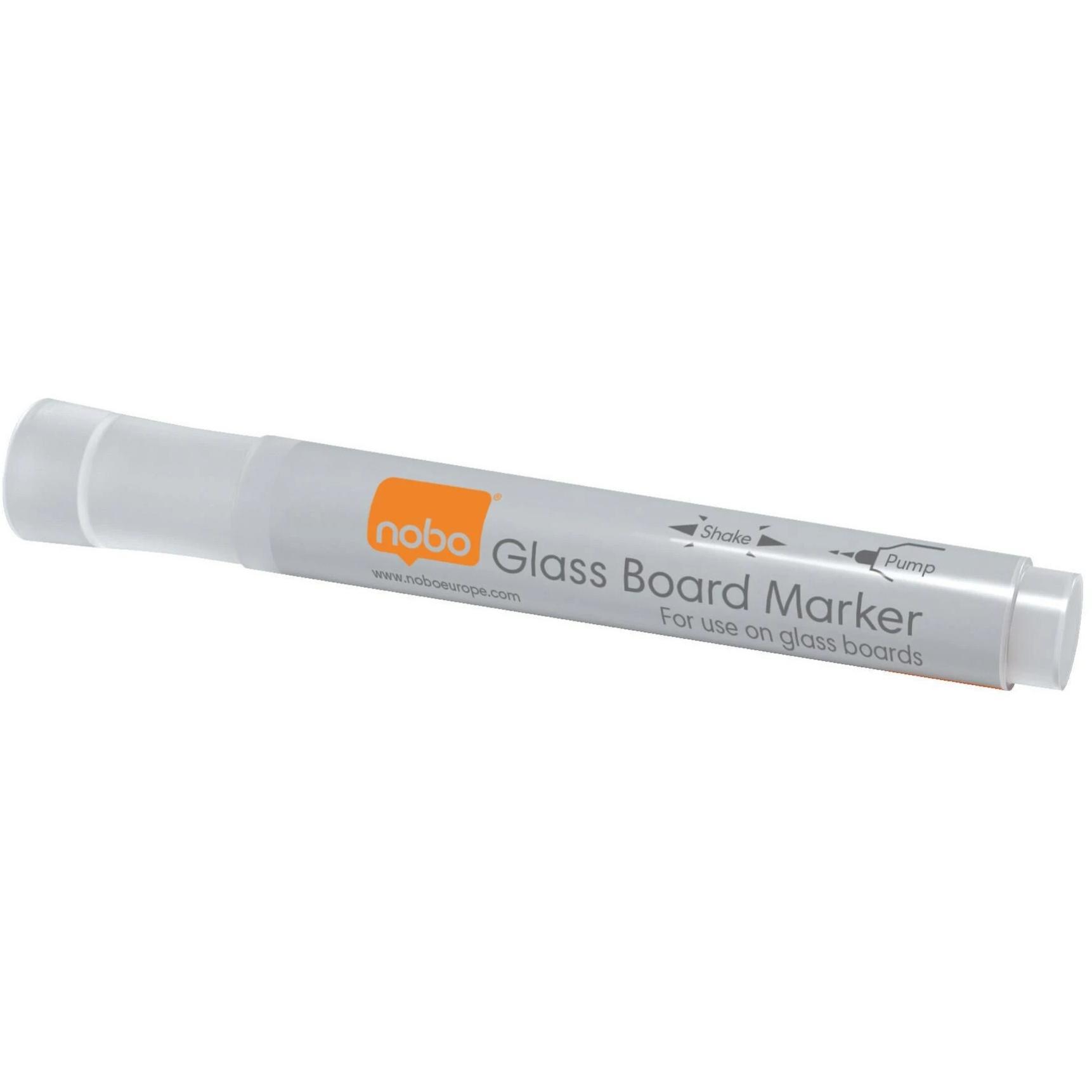 Nobo, Marker, Glasboard Marker (White, 3 mm, 4 x)