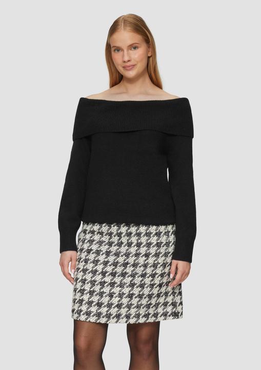 Produktbild S.Oliver Strickpullover Off-Shoulder Strickpullover mit Rippbündchen (36)