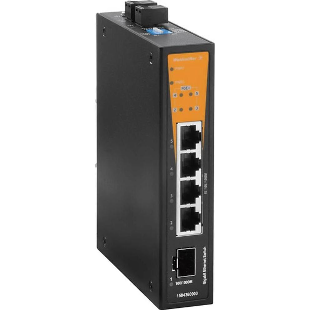 Weidmüller Switch di rete IE-SW-BL05T-1GS-4GTPOE - 1.000 Mbps - Power over Ethernet, Switch di rete
