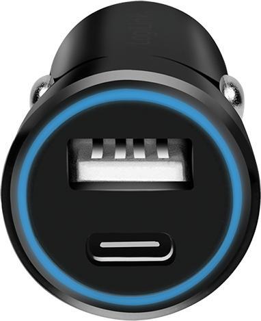 Produktbild LogiLink USB-Ladeadapter-Set, Auto & AC, USB-C/F + USB-A/F, 5 V/15 W, schwarz