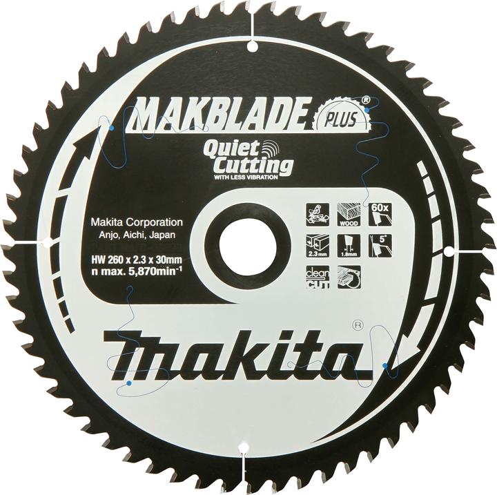 Image du produit Makita MAKBLADE+ Lame de scie circulaire 260x3