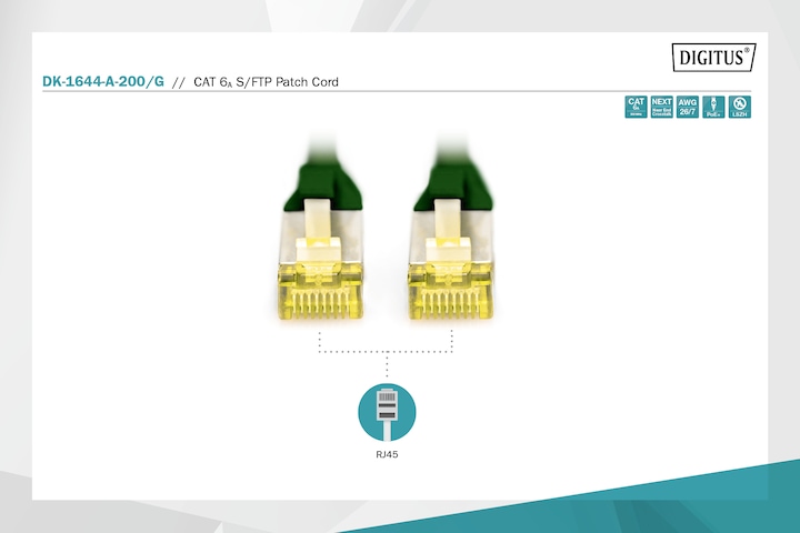 Produktbild Digitus Netzwerkkabel (S/FTP, CAT6a, 20 m)