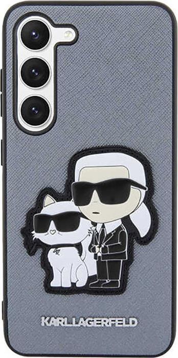 Produktbild Karl Lagerfeld KLHCS23SSANKCPG S23 S911 hardcase grey/grey Saffiano Karl & Choupette (Samsung Galaxy S23)