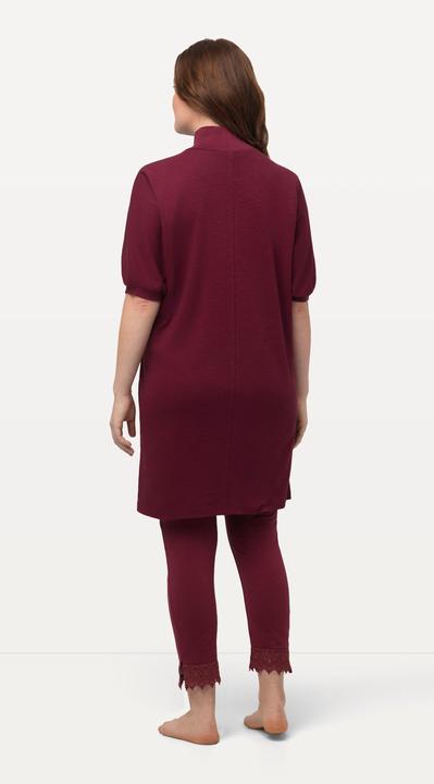 Immagine prodotto Ulla Popken Camicia lunga in cotone biologico dal taglio a palloncino con collo a dolcevita e mezze maniche (46, 48)
