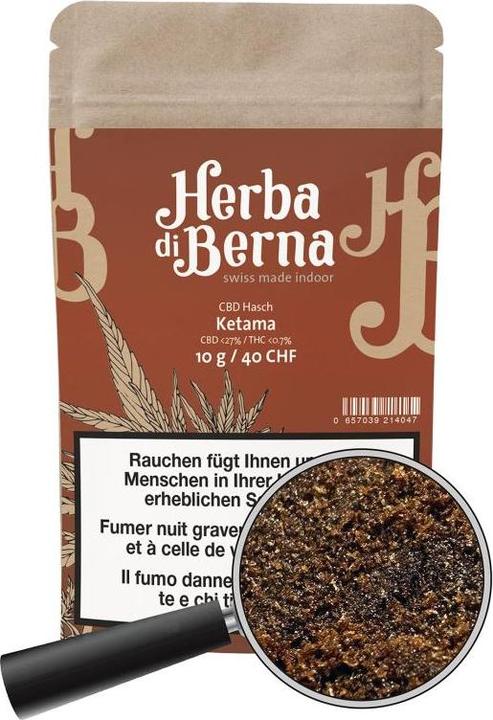 Image du produit Herba di Berna Hasch CBD Ketama (10 g, Intérieur)