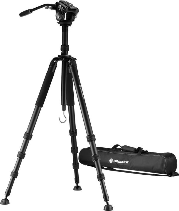 Bresser Treppiede BX-10 Pro con Testa Pan-Tilt Fluida (Metall)