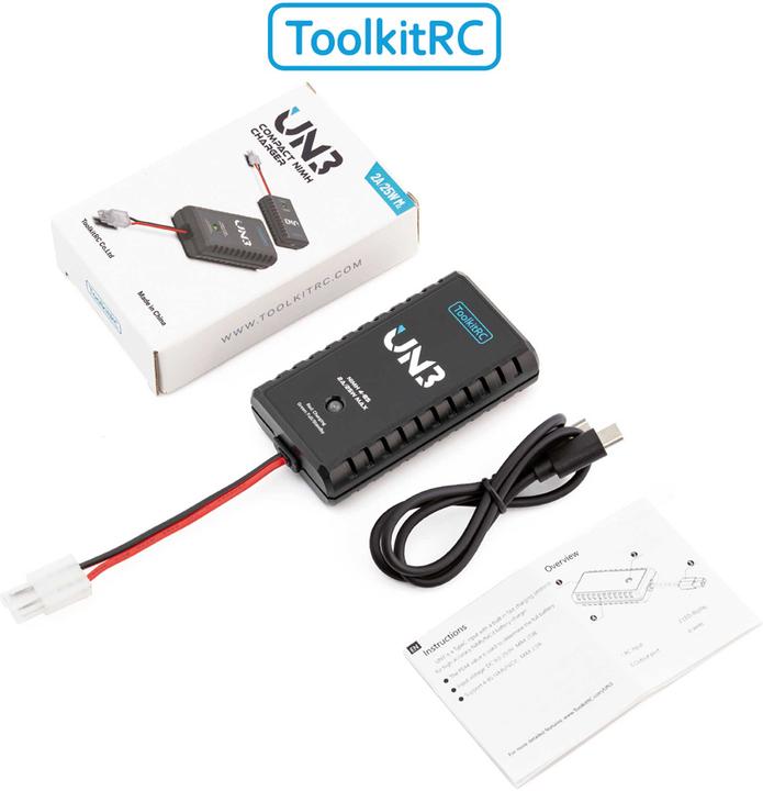 Produktbild Toolkitrc UN3 NiMH 4-8 Zellen 2A Ladegerät DC 9-20V USB-C