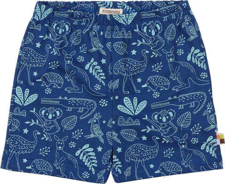 Produktbild loud + proud Kinder Short Druck Ultramarin (80)