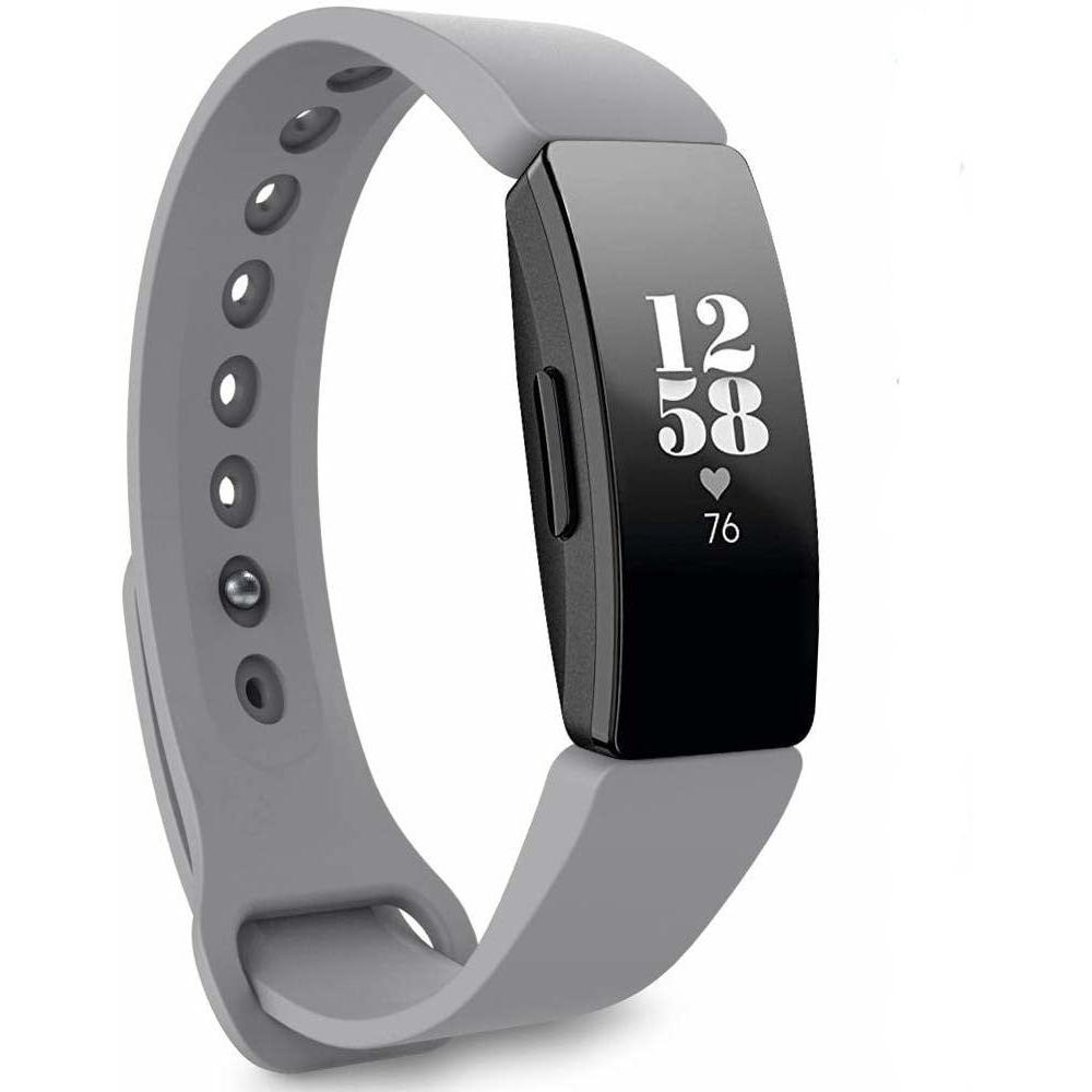 Strap-it Silikon Armband (Silikon, Inspire 2), Uhrenarmband, Grau
