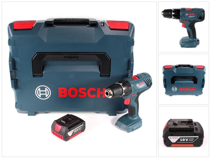 Produktbild Bosch Professional GSB 18V-21 Akku Schlagbohrschrauber 18V 55Nm + 1x Akku 3,0Ah + L-Boxx - ohne Lade (Akkubetrieb)