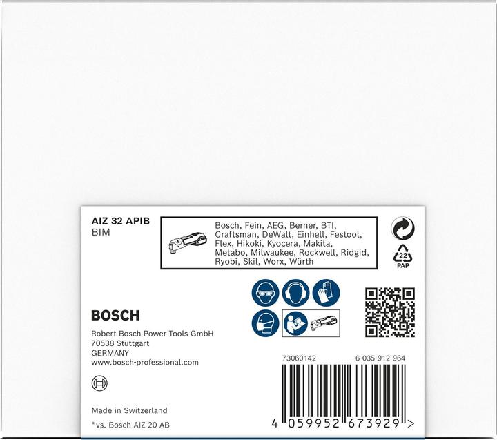Actual product image Bosch Professional Zubehör PRO AIZ 32 APIB blade for multifunction tools, 32 x 50 mm