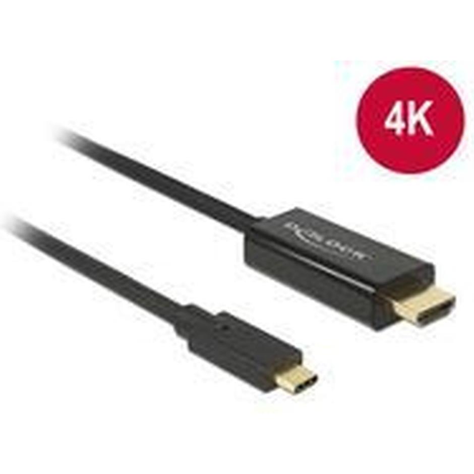 Delock Nero Usb Typ C — Hdmi (Typ A) (2 M), Cavo Video,