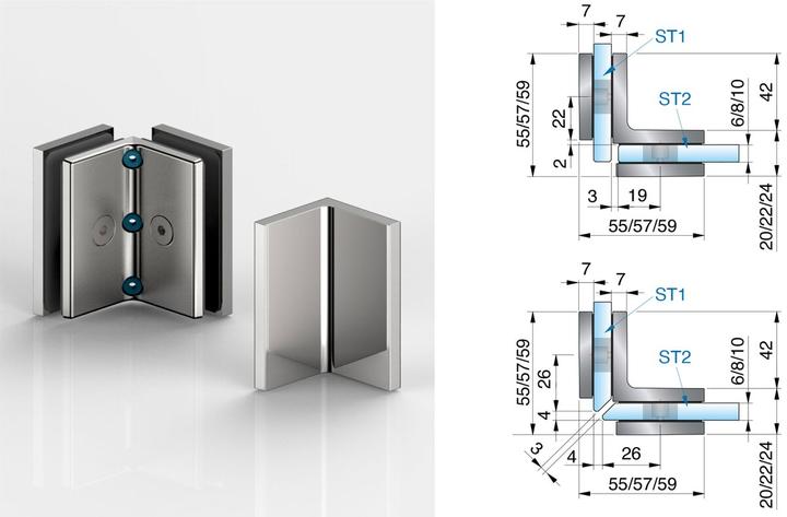 Produktbild Pauli+Sohn Winkelverbinder PONTERE+ 8317 (Winkelverbinder, 2 Stk.)