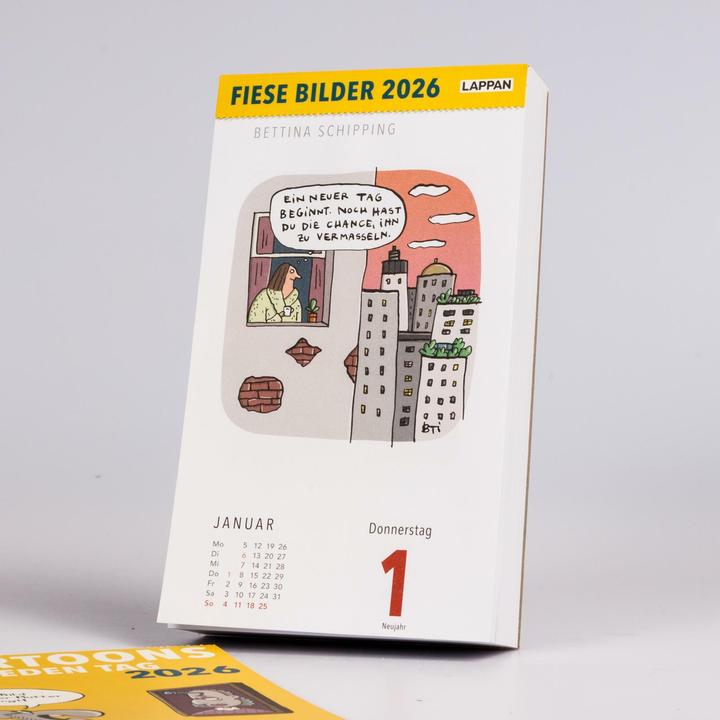 Actual product image Fiese Bilder Cartoons für jeden Tag 2026: Tagesabreisskalender