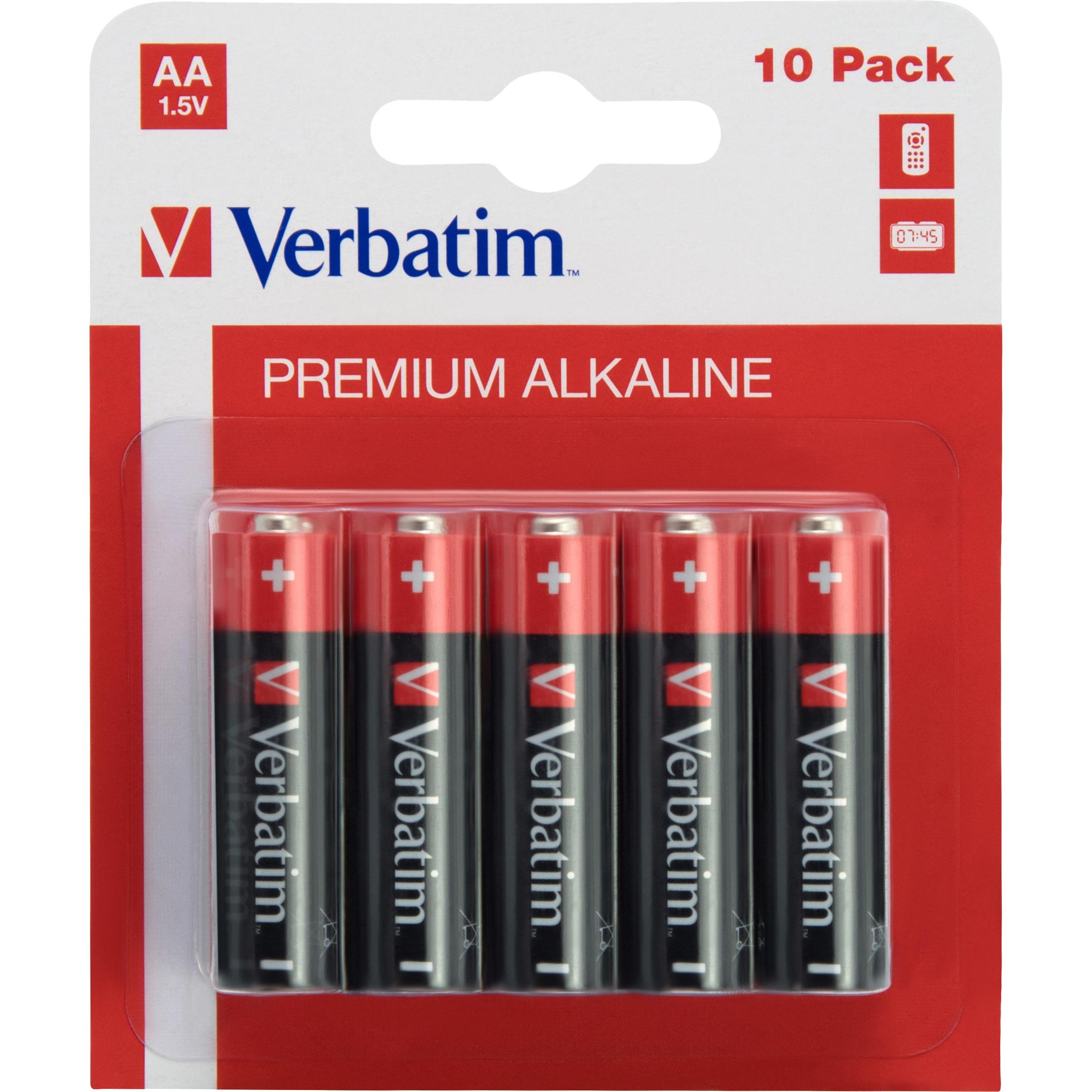 Verbatim AA Alkaline Battery (10 Stk., AA), Batterien + Akkus