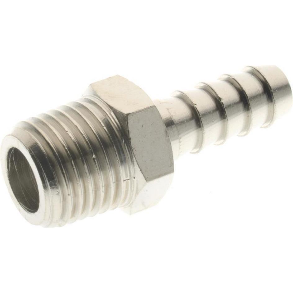 RS PRO, Raccordo per tubo flessibile, Raccordo per tubo flessibile BSPT da 9 mm, 1/4 di pollice, ottone, 100 bar (Connettore tubo flessibile)