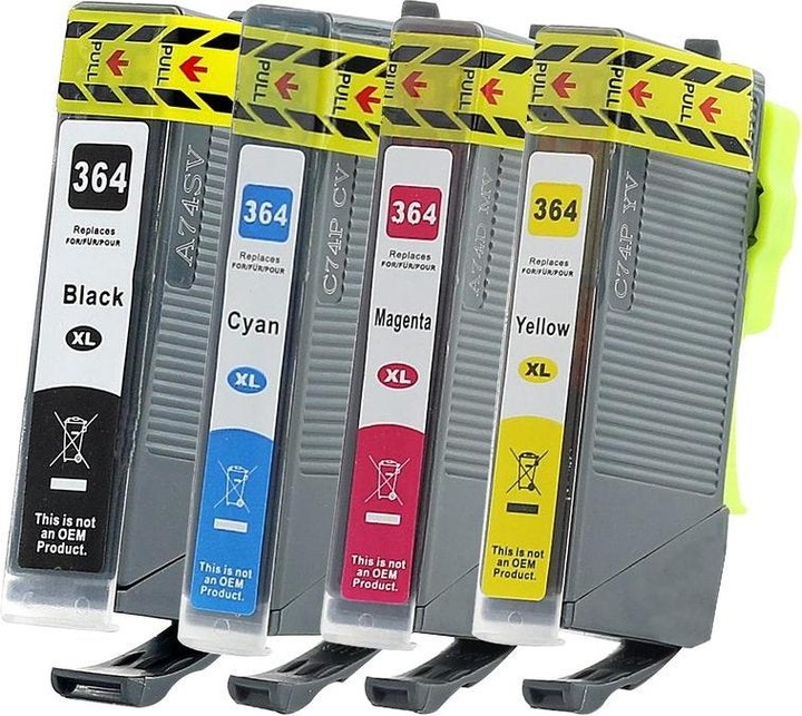Actual product image Hermex Compatible HP PhotoSmart Wireless B 109 n Ink Cartridges (M, FC, Y, C)
