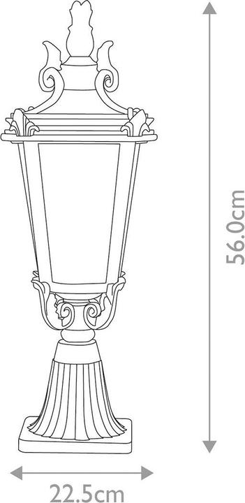 Actual product image Elstead Lighting Baltimore outdoor floor lamp E27 56cm Weathered bronze IP44 (E27, IP44)