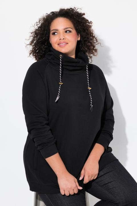 Produktbild Ulla Popken Sweatshirt, weiter Stehkragen, Taschen, Raglan-Langarm (54)