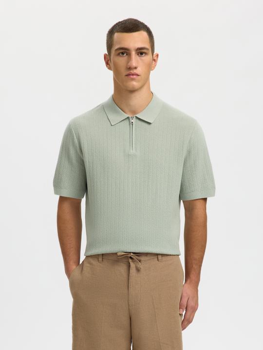 Produktbild Selected Slhcran Ss Knit Structure Zip Polo Noos (S)