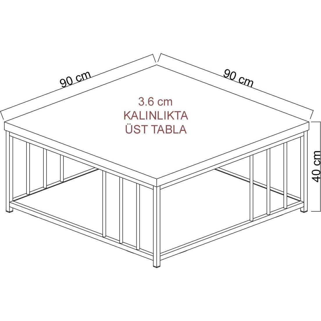 Thumbnail - Skye Decor, Couchtisch + Beistelltisch, Ellie (90 x 90 x 40 cm)