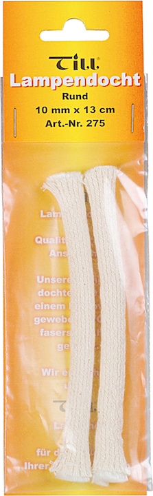 Actual product image Till-Zündfix Lampendocht rund für Bambusfackeln 13cm Ø10mm 2 Karte