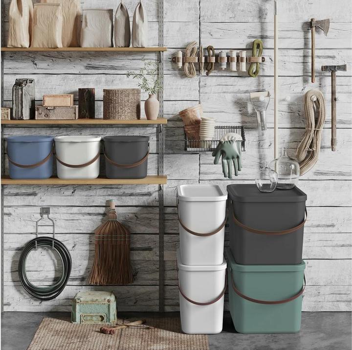 Immagine prodotto Rotho Contenitore a sacco per Segregacji Albula 25L bianco opaco (23,5 x 40 cm, 25 l)