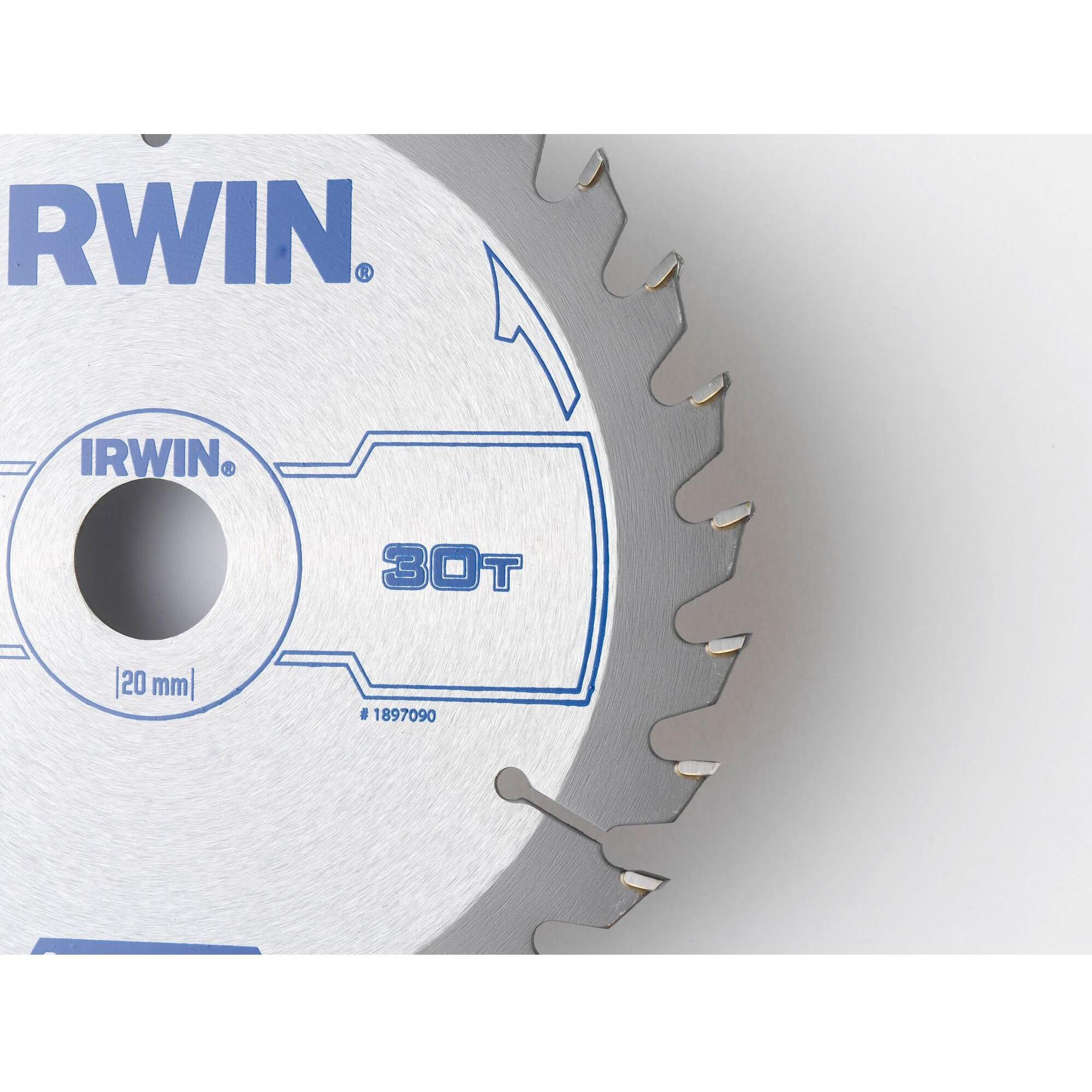 Thumbnail - Irwin, Sägeblatt, IRW1897090 150 x 20 mm 30 Zähne Kreissägeblatt mit ATB Zahn Mahlgrössen