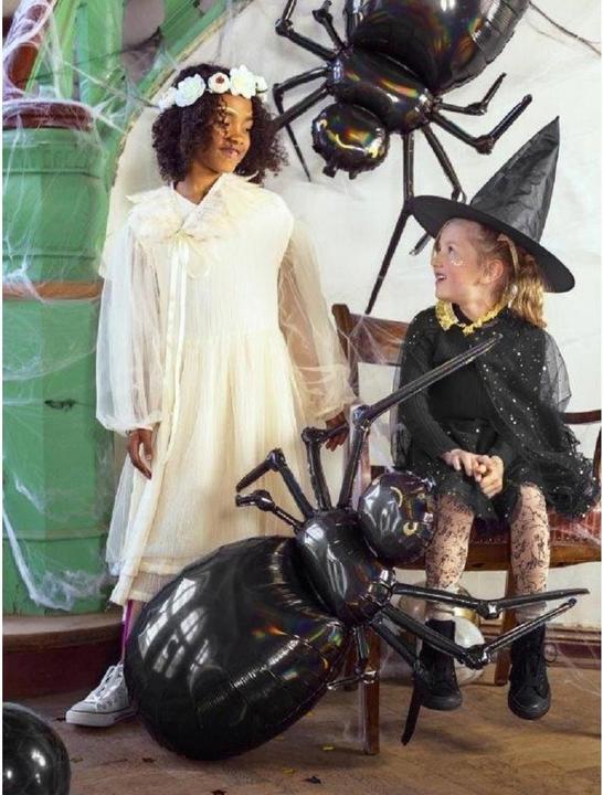 Immagine prodotto Partydeco Ragno a palloncino in alluminio nero iridescente (101 cm) (1 x)