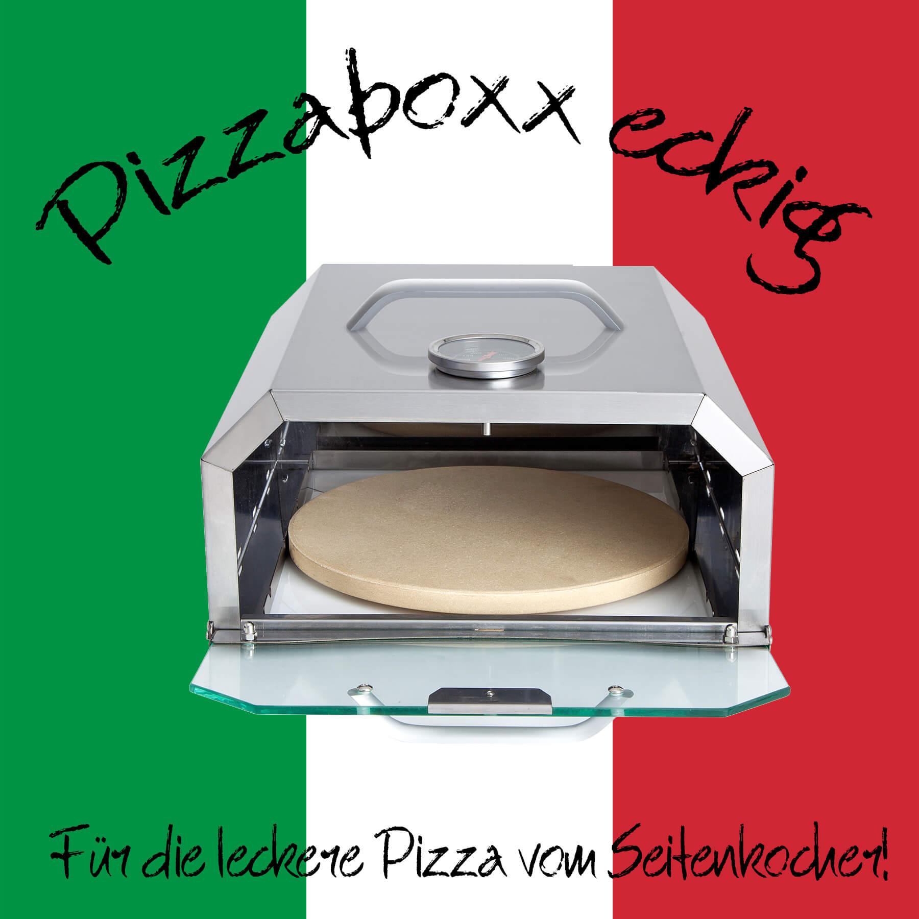 Thumbnail - Allgrill, Grillausstattung + Ersatzteile, Edelstahl-Aufsatz für Gasgrills mit Seitenkocher PIZZABOXX eckig