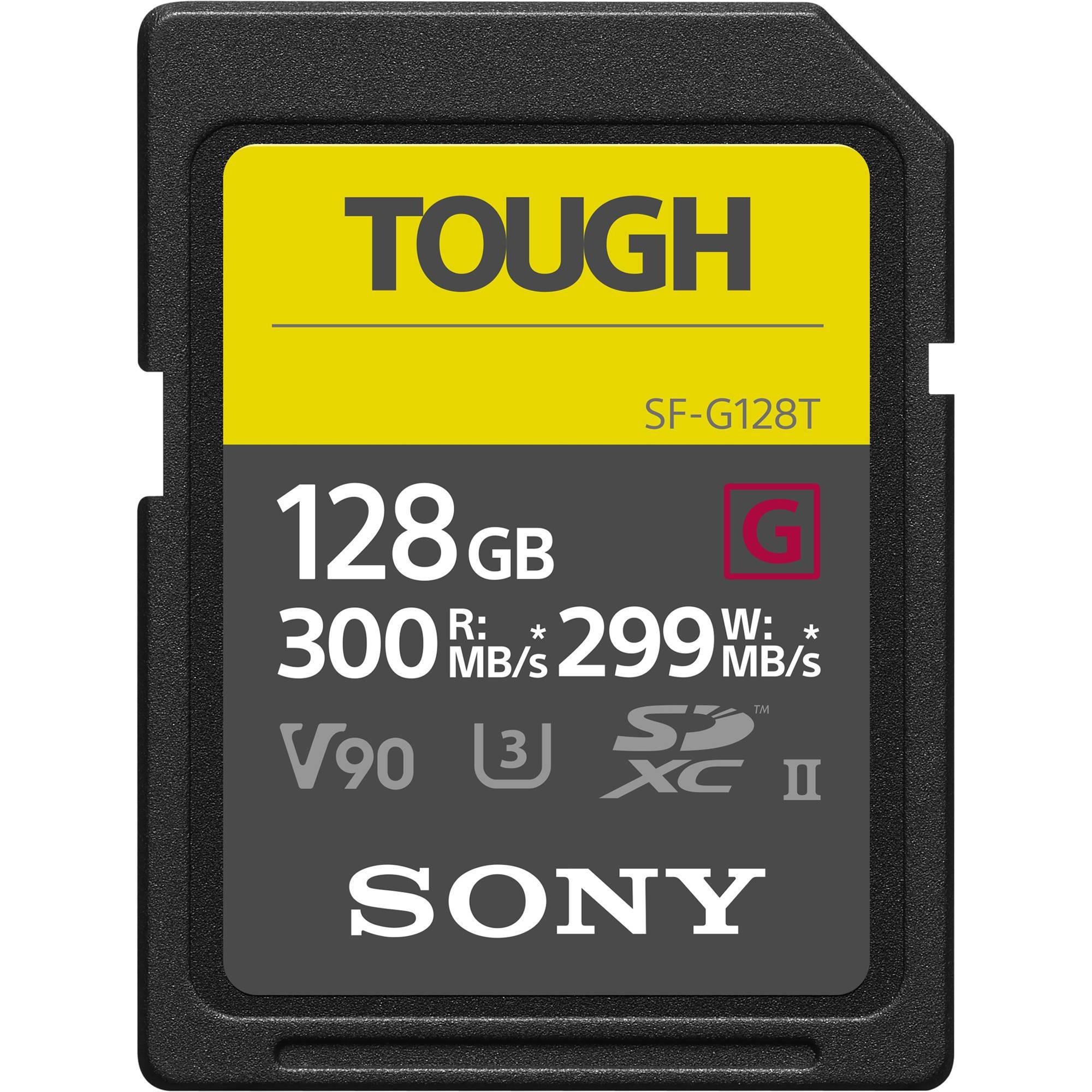 Sony SF-G Tough SDXC UHS-II (128 GB, SDXC, U3, UHS-II), Speicherkarte, Schwarz