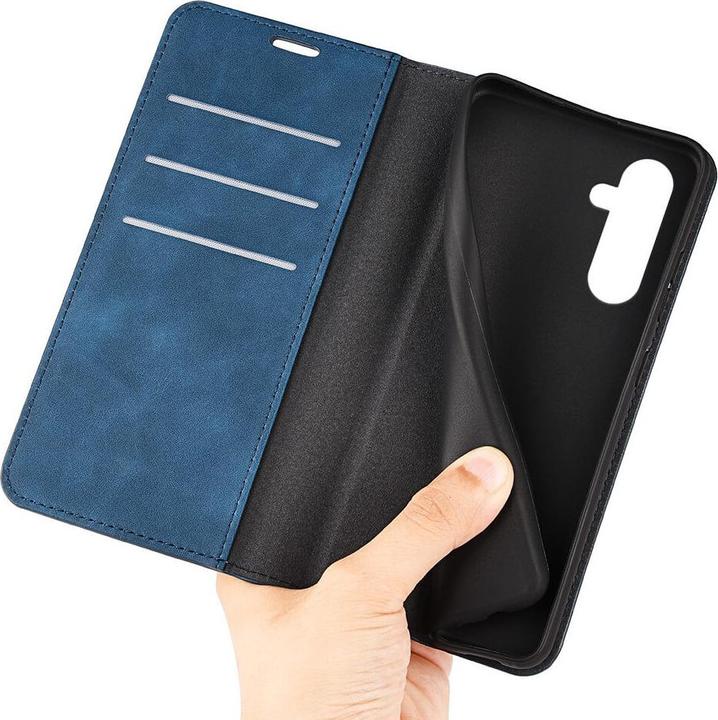 Produktbild Cover-Discount Galaxy A35 - Stand Flip Case Hülle blau (Samsung Galaxy A35)